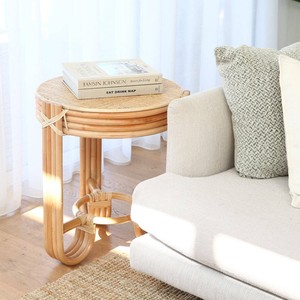 Mesa auxiliar de ratán al mejor precio, mesas laterales modernas de madera, accesorio de decoración para el hogar de alta calidad - Product Image 2