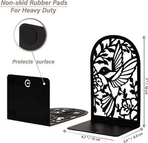 <b>Decorative</b> Heavy Duty <b>Book</b> Holders for Home Office Non Slip <b>Book</b> Stoppers for Heavy <b>Books</b> Stylish <b>Book</b> Shelf Organizer - Product Image 2