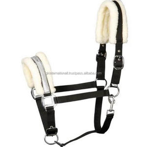 Dos-nu de cheval en Nylon avec ruban coloré argent, couvre-chef réglable en fausse fourrure douce et sur la mâchoire, 100% - Product Image 6