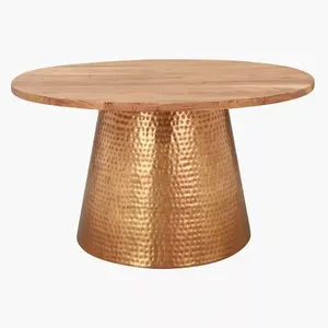 Ensemble de deux tables basses faites à la main, design moderne, look élégant, table centrale pour la décoration de la maison, table basse en marbre et métal - Product Image 5