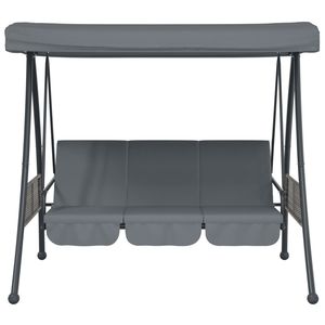 Columpio de Jardín Grande de Acero con Recubrimiento en Polvo Gris Oscuro, Columpios para Patio, Categoría de Producto - Product Image 5