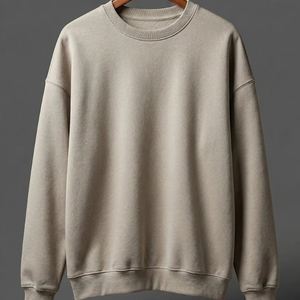 Pull-over unisexe en molleton respirant à col rond en coton doux avec logo personnalisé brodé pour homme/femme, coupe classique, streetwear, hiver - Product Image 1