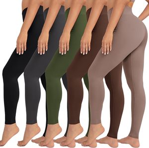 Women's High Waist Yoga <b>Leggings</b> SpandexPolyester Soft Stretch for Breathable Compression Full Length <b>Pockets</b> All - Product Image 3