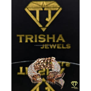 Bracelet cubain en diamant Moissanite VVS, argent sterling 925, entièrement serti de pierres, bijoux de luxe pour homme, style hip-hop, par Trisha Jewels - Product Image 6