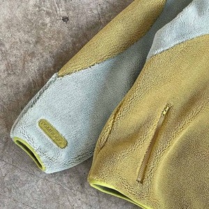 Sweat à capuche pour homme en coton et polaire Sherpa, coupe décontractée personnalisée, épais, uni, moelleux, style patchwork, avec demi-fermeture éclair et fermeture éclair intégrée, type Ninja, pour l'hiver - Product Image 6