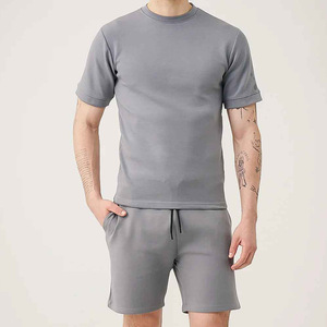 Ensemble short et haut imprimé pour homme, style hip-hop, en tissu éponge léger et écologique, couleur unie, meilleure vente en ligne pour l'été - Product Image 4