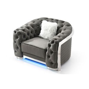 Sofisticata Poltrona Grigia per Soggiorno - Product Image 3