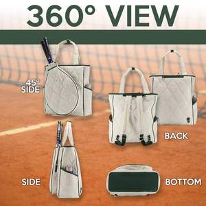 Large Capacity Fashion Tennis Bag Outdoor Sports <b>Badminton</b> & Pickleball Racket Bag Hidden Shoulder Strap Customizable Logo - Product Image 2