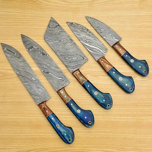 ชุดมีดเชฟเหล็กดามัสกัสสุดหรู พร้อมด้ามจับที่สะดวกสบายเพื่อประสิทธิภาพการทำงานในครัวที่มีประสิทธิภาพ - Product Image 2