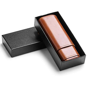 Estuche para cigarros de cuero de alta calidad con organizador integrado y cortador integrado para un almacenamiento y organización premium. - Product Image 3