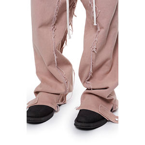 กางเกงยีนส์ทรงตรงแบบมีหัวเข็มขัดสั่งทำพิเศษ แฟชั่นวินเทจสไตล์ญี่ปุ่น ผ้าเดนิมขอบดิบ ระบายอากาศได้ดี เอวกลาง น้ำหนักเบา - Product Image 6