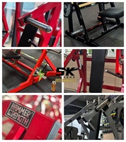 Máquina de press de pecho inclinado con placas de acero SK, segura para gimnasios comerciales, para ejercicios de espalda, con 6 soportes para pesas y ajuste de altura