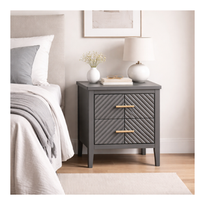 CAIRNDALE Collection Wooden <b>Bedside</b> <b>Table</b> 2 Drawers Best Quality Bedroom Furniture Nightstand ODM OEM Customize Service - Product Image 1