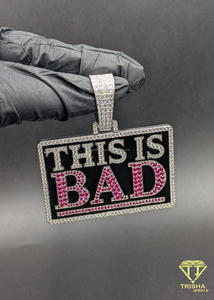 Collar de Lujo con Letra 'OSM', Colgante de Diamante Moissanite, Joyería Hip Hop, Cadena Baguette Personalizada, Regalo - Product Image 3