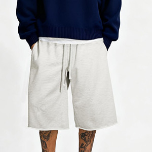 Custom 100% Cotton French Terry Baggy Blank Sweat Shorts For Men Streetwear Heavy Weight <b>Fleece</b> <b>Joggers</b> Shorts Plus Size Men - Product Image 1