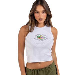 Débardeur court respirant et décontracté pour femme, idéal pour l'été, le sport et la gym, avec motif graphique, personnalisable (marque privée) - Product Image 1