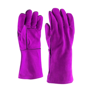 Gants de soudage en cuir de vachette pleine fleur haute performance, résistants aux flammes, certifiés CE, antistatiques, sans latex, pour travaux lourds - Product Image 3