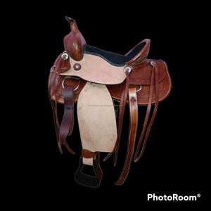 Sillín de cuero real americano para montar a caballo ligero hecho a mano Western Pleasure Trail Riding Saddle Tack Set a granel - Product Image 4