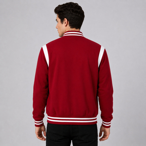 Durable varsity <b>jacket</b> crafted with fashionable sporty character and soft comfort for practical stylish daily outerwear use - Product Image 2