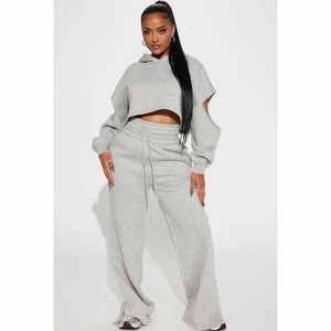 Women Tracksuit 2 Piece <b>Sets</b> <b>Plus</b> <b>Size</b> Long Sleeve Pullover Hoodie and Wide Leg Pant Suit Two Piece <b>Set</b> - Product Image 5