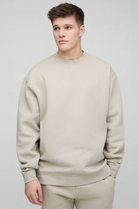 เสื้อสเวตเชิ้ตผู้ชายทรงโอเวอร์ไซส์ ดีไซน์ใหม่ คุณภาพสูง ผลิตจากผ้าฝ้ายผสม ราคาโรงงาน รับผลิตแบบ OEM ODM - Product Image 3