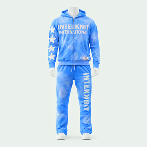 Men Winter Full Zip Hooded Joggers Sweat <b>pants</b> with Zip Pockets Jogging Warm Tactical Set Fleece <b>Lined</b> Cotton Tracksuit Set - Product Image 3