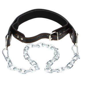 High Quality Strong Heavy Duty Anti-Slip Unisex Head Neck <b>Leather</b> Head <b>Harness</b> Genuine Steel Gym Fitness <b>Leather</b> Head <b>Harness</b> - Product Image 5