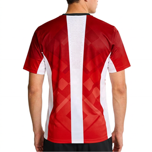 Camiseta Deportiva de Manga Corta para Hombre, Estampado Geométrico por Sublimación, Transpirable, 100% Poliéster, Cuello Redondo, Corte Regular - Product Image 6