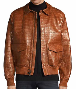 ARTIZ INTERNATIONAL Men's Custom Logo Windproof Eco-Friendly <b>Leather</b> <b>Jacket</b> with V-Neck Zipper Closure Streetwear Style <b>Winter</b> - Product Image 1