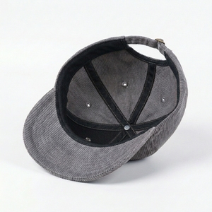 Casquette de papa en velours côtelé non structurée à 6 panneaux |   Casquette Vintage en Coton Doux avec Broderie 3D, Réglable, Unisexe, Décontractée, Sportive, Voyage - Product Image 2