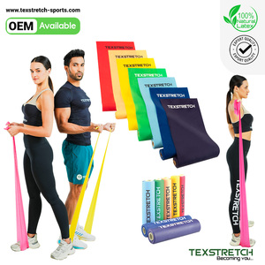 Bande de résistance en latex naturel OEM Thera Band |   Bandes élastiques de thérapie en gros et feuilles de stretching pour physiothérapie et yoga - Product Image 1