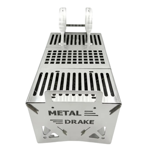 Folding 304 Stainless Steel Charcoal <b>BBQ</b> Grill Portable Outdoor <b>Camping</b> Picnic Barbecue Stove Heavy Duty V2 Metal Drake Grill - Product Image 1