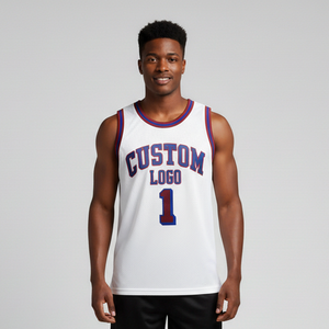 Maillot de basket-ball personnalisé 2026 avec logo d'équipe, design brodé, respirant, imprimé par sublimation, uniforme, chemises blanches - Product Image 5