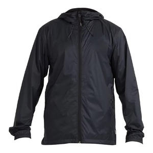 Veste coupe-vent légère à capuche pour homme, noire, en ripstop, imperméable, pliable, entièrement zippée, pour le sport et les activités de plein air, imperméable à la pluie - Product Image 6