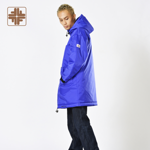 Diseñador italiano Hombres Niños Púrpura Invierno Acolchado Estilo deportivo Sudadera con capucha con cuello alto Tela de lona Patrón sólido Ecológico - Product Image 2