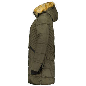 Chaqueta Parka Larga Acolchada de Punto con Capucha y Cremallera para Mujer, Impermeable, Transpirable y Ecológica para Invierno - Product Image 4