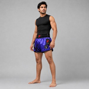 Shorts de Muay Thai haut de gamme avec design flexible, tissu respirant et excellente durabilité pour l'entraînement quotidien - Product Image 3
