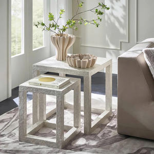 Muebles Decorativos de Primera Calidad para Espacios Elegantes, Juego de Mesa de Lujo con Incrustaciones de Madreperla Hechas a Mano - Product Image 5