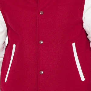 OEM Unisex University Custom Varsity <b>Jackets</b> <b>Pink</b> Red Wool Woven Winter Work Bomber Baseball Applique Thick Fabric Chenille - Product Image 1