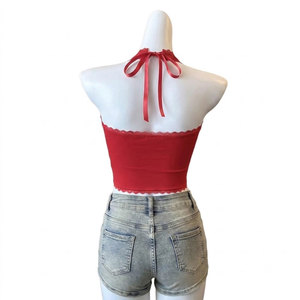 2026 Custom V-Neck Collar Design Women Tank <b>Tops</b> Spandex Material Made Stretchable Women Tank <b>Tops</b> - Product Image 2