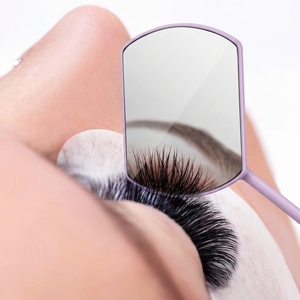 Square Lash Mirror Wide View Eyelash Extension Inspection Mirror Professional Stainless Steel Beauty Salon Lash Checking <b>Tool</b> - Product Image 5