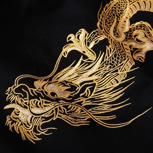 Hot Selling Low MOQ Breathable 100% Cotton Unisex Double Flying Dragons Embroidery <b>Hoodie</b> Good Quality <b>Japanese</b> Sukajan <b>Hoodie</b> - Product Image 5