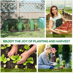 Invernadero Portátil Tipo Túnel de 9.7 L x 3 W x 2.5 H con 3 Puertas con Cierre, Cubierta de PE Resistente al Agua y a los Rayos UV para Jardines - Product Image 1