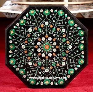 Producto hecho a mano diseño con incrustaciones de mármol blanco con hermosa mesa de diseño floral para decoración de mesa de comedor de hogar y Hotel - Product Image 6