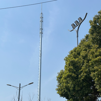 Tour de télécommunication monopôle en acier galvanisé à chaud de 10m à 60m, sectionnelle et polygonale, pour antenne de station de base cellulaire 5G