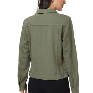 Vestes en jean et coupe-vent en coton pour femmes, style motard décontracté, à épaules tombantes, en fausse fourrure, personnalisées, pour l'automne - Product Image 3