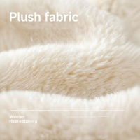 Sabots à plateforme pour femmes avec col en tricot, doublure en peluche, fourrure épaisse, chaussures chaudes d'hiver à enfiler, logo personnalisé OEM