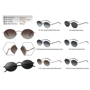 3010 New Fashion Personality Luxury Gradient Metal <b>Round</b> Frame Women Men Lentes De Sol Designer Custom Vintage <b>Sunglasses</b> 2025 - Product Image 3