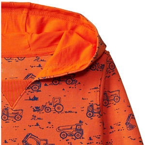 เสื้อสเวตเชิ้ตมีฮู้ดสีเหลืองสำหรับทุกเพศ พิมพ์ลายรถการ์ตูน ทรงปกติ ผ้าฝ้ายถัก สวมใส่สบายในฤดูใบไม้ร่วง - Product Image 6