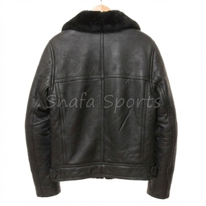 Custom Men <b>Pilot</b> Leather <b>Jackets</b> Bomber Winter Season Real Sheep Fur Shearling Leather <b>Jacket</b> Best Price Top Quality <b>Jacket</b> - Product Image 2